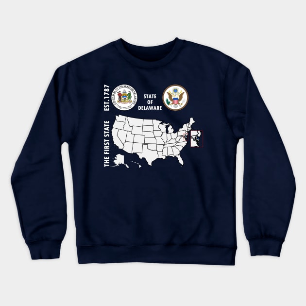 State of Delaware Crewneck Sweatshirt by NTFGP